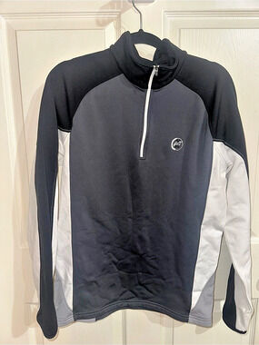 Galvin Green Half-Zip Pullover Black Gray Medium